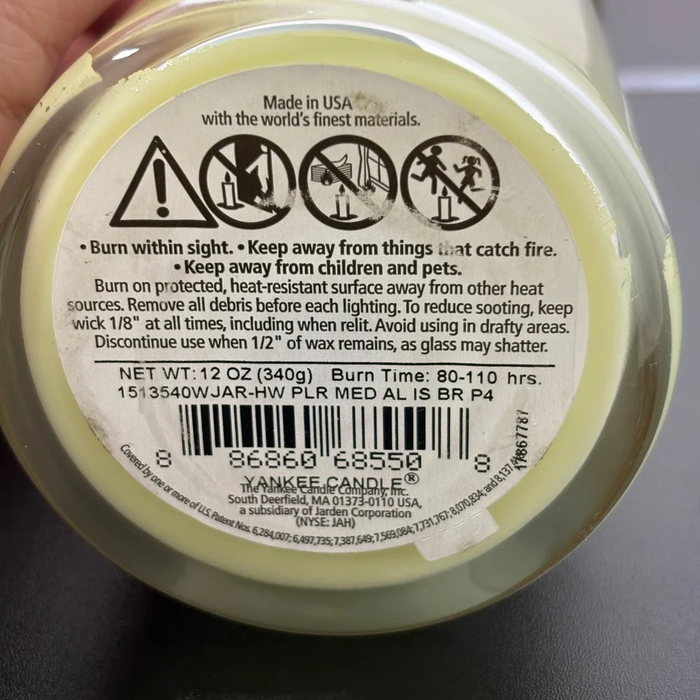 Yankee Candle Unisex Candle 12oz Yellow All Is Bright Scented Pillar 1513540WJAR